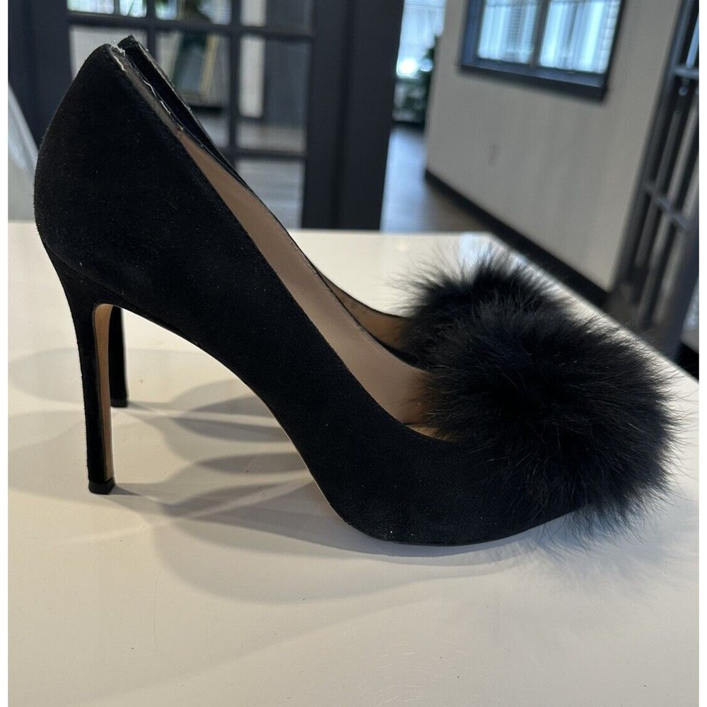 Pour La Victoire Women's Shoes Camilla Pumps Black Heels Suede Size 9.5 M